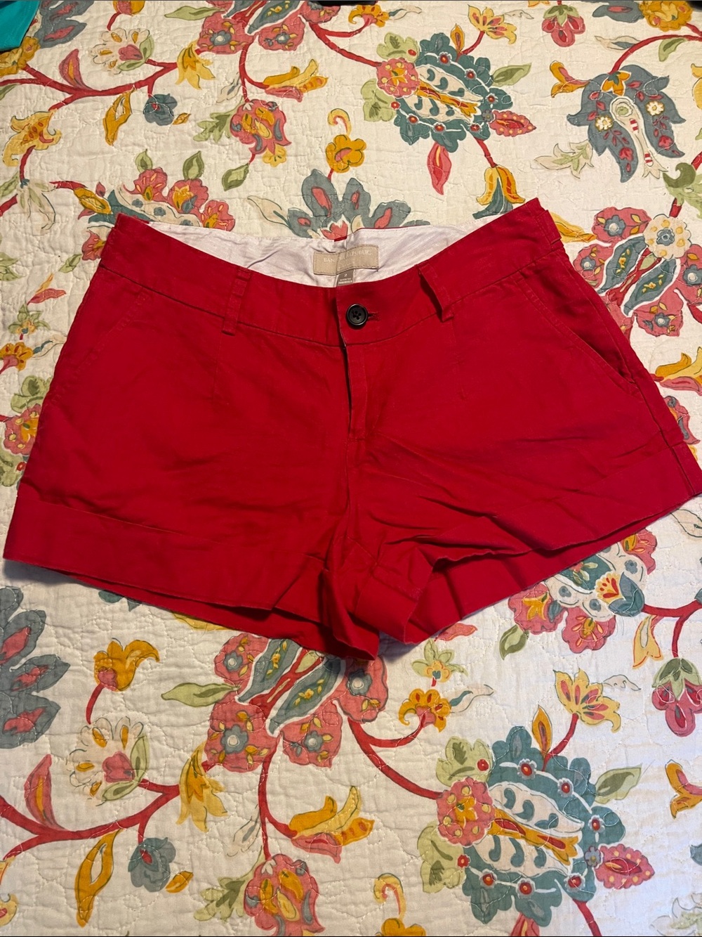 Banana Republic Red Women's Linen Shorts